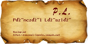 Pánczél László névjegykártya